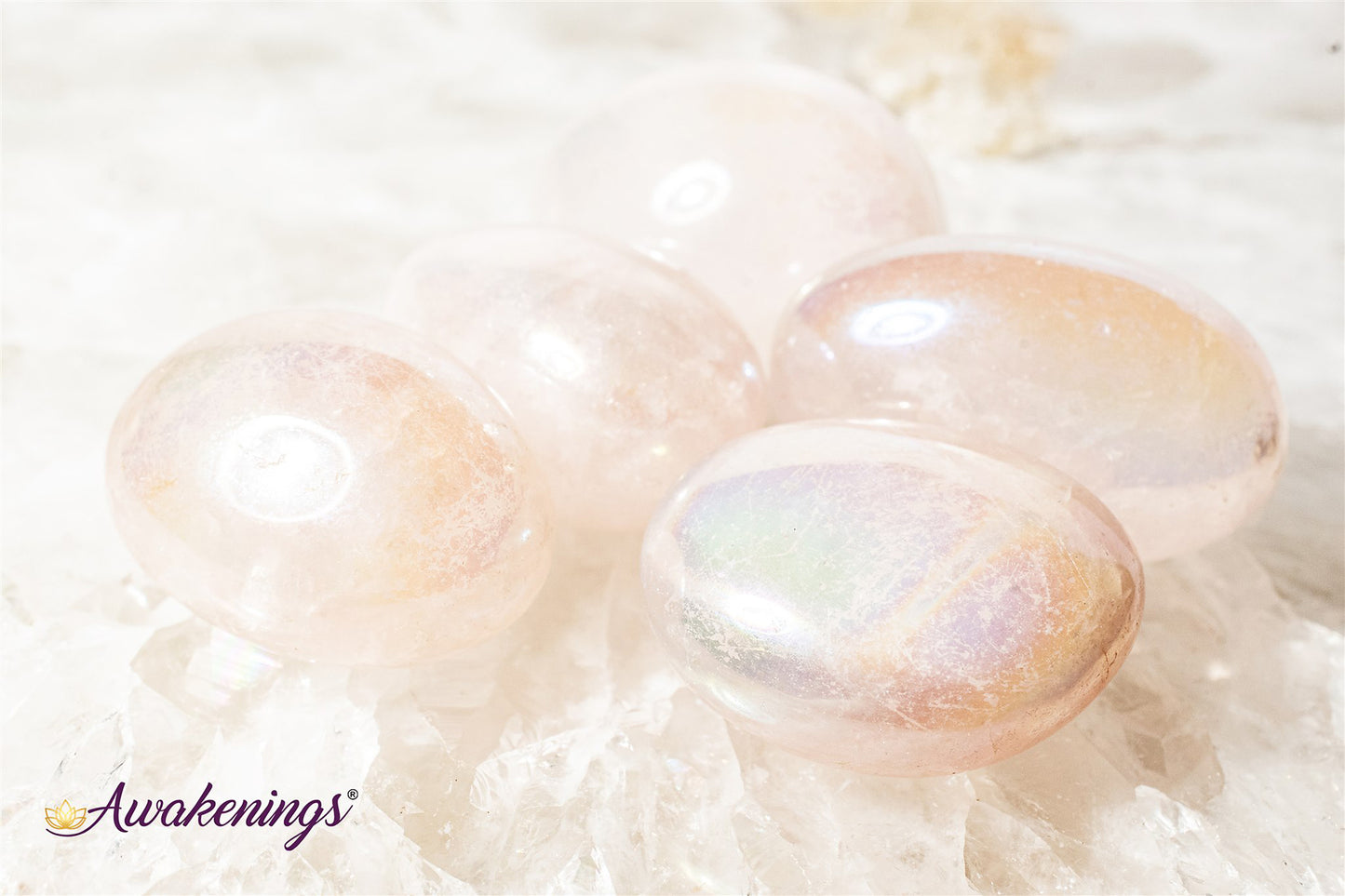 Aura Rose Quartz - Large Tumbled