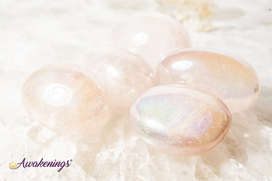 Aura Rose Quartz - Large Tumbled