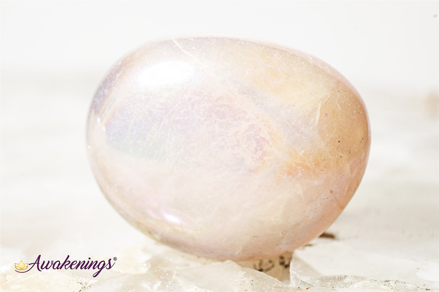 Aura Rose Quartz - Large Tumbled
