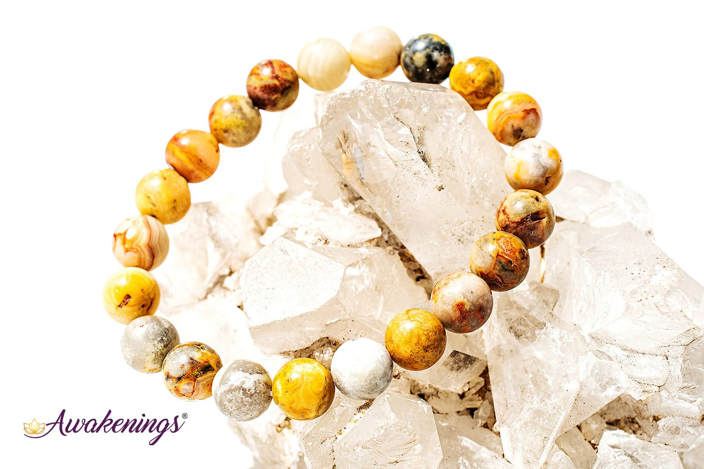 Crazy Lace Agate Bracelet - 8mm