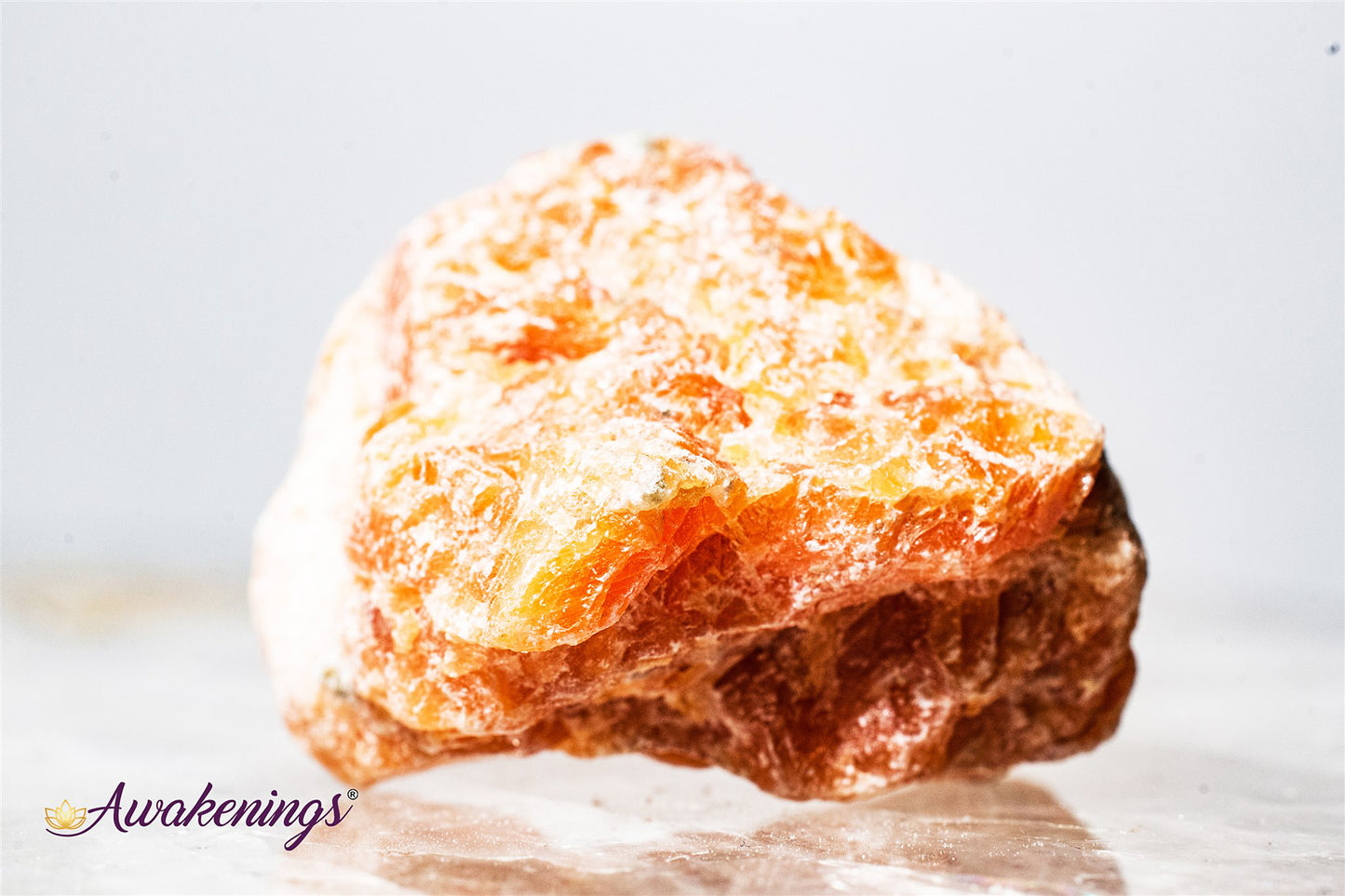 Dark Orange Calcite - Rough Raw Natural