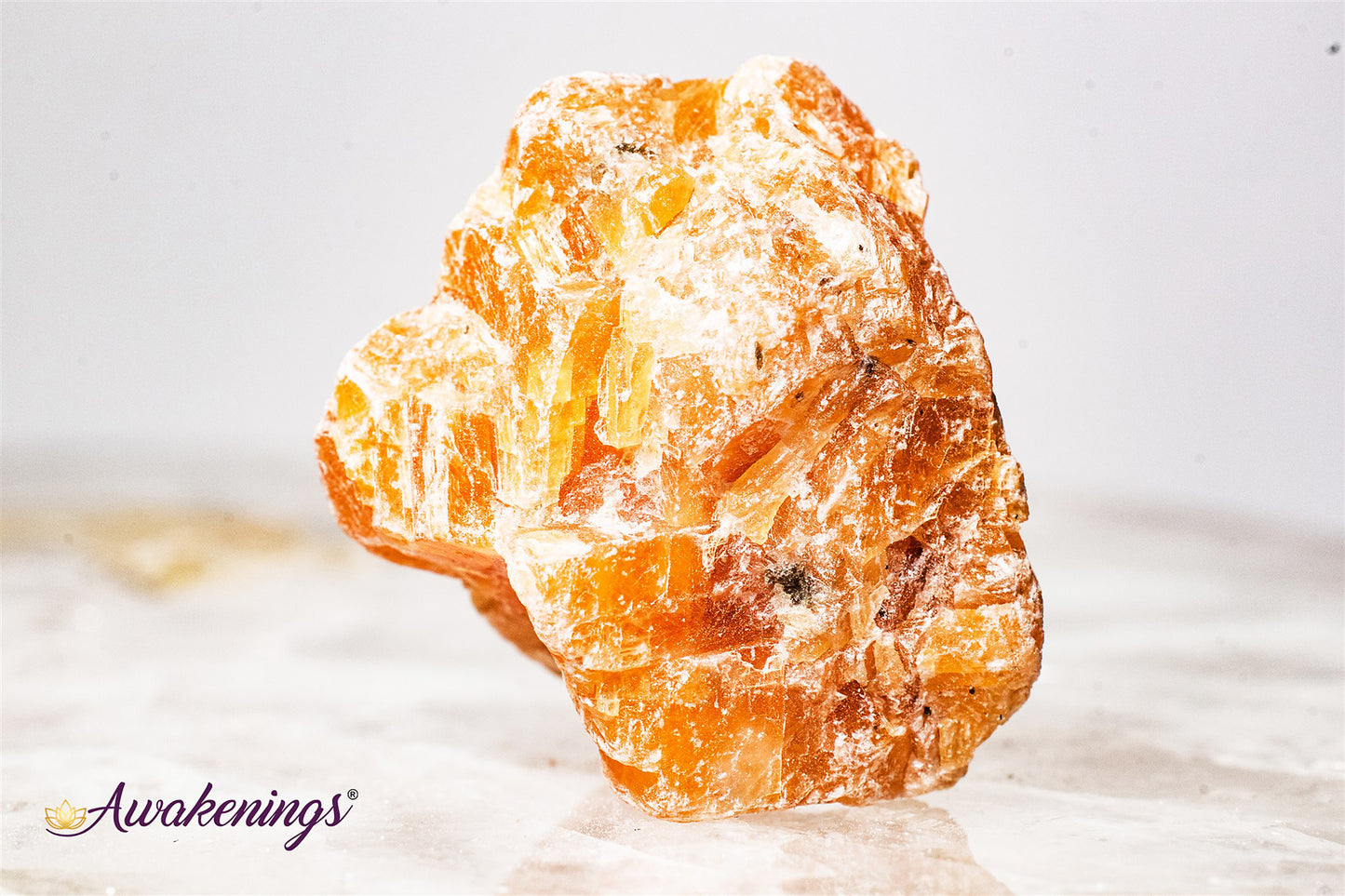 Dark Orange Calcite - Rough Raw Natural