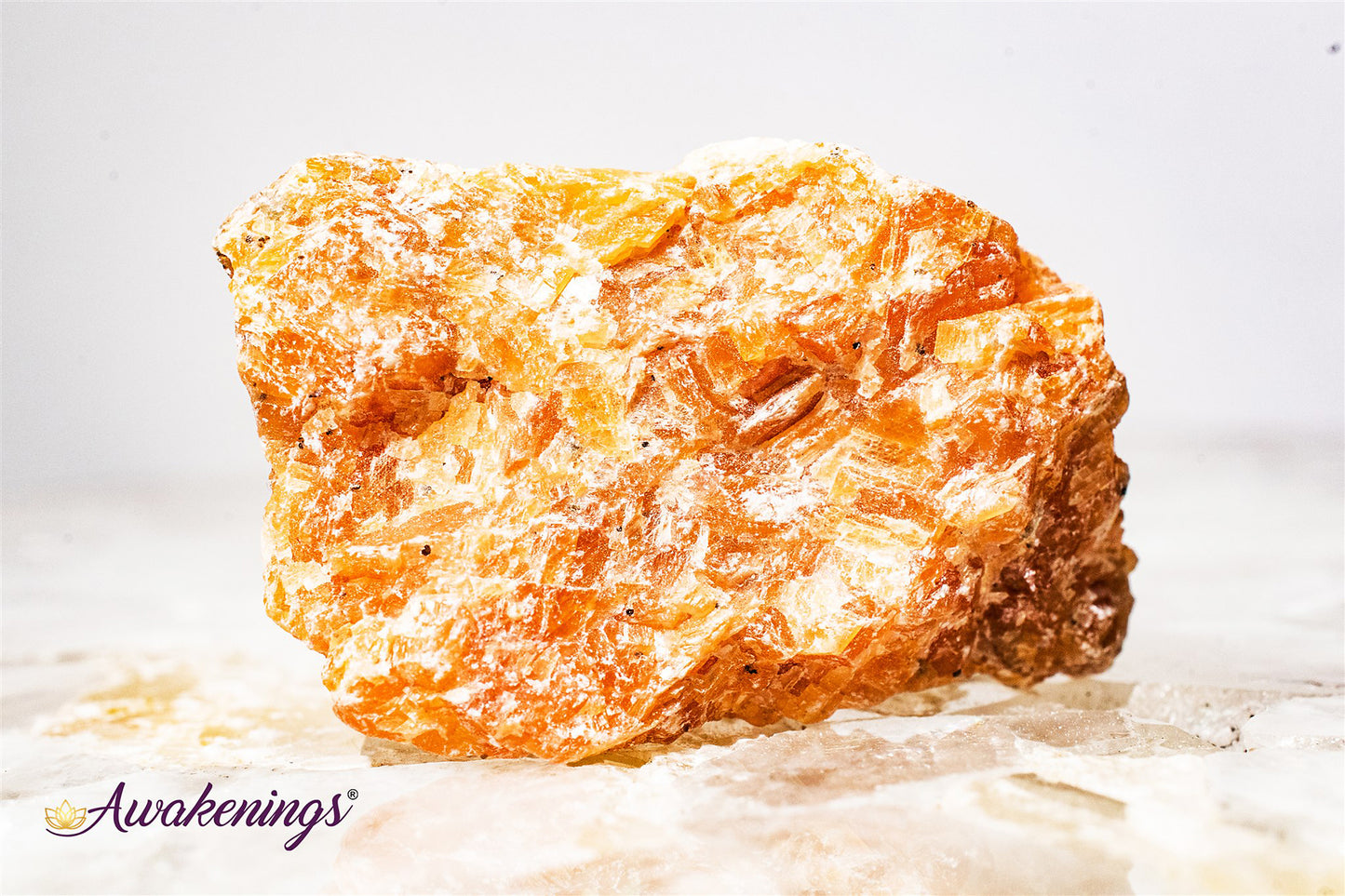 Dark Orange Calcite - Rough Raw Natural