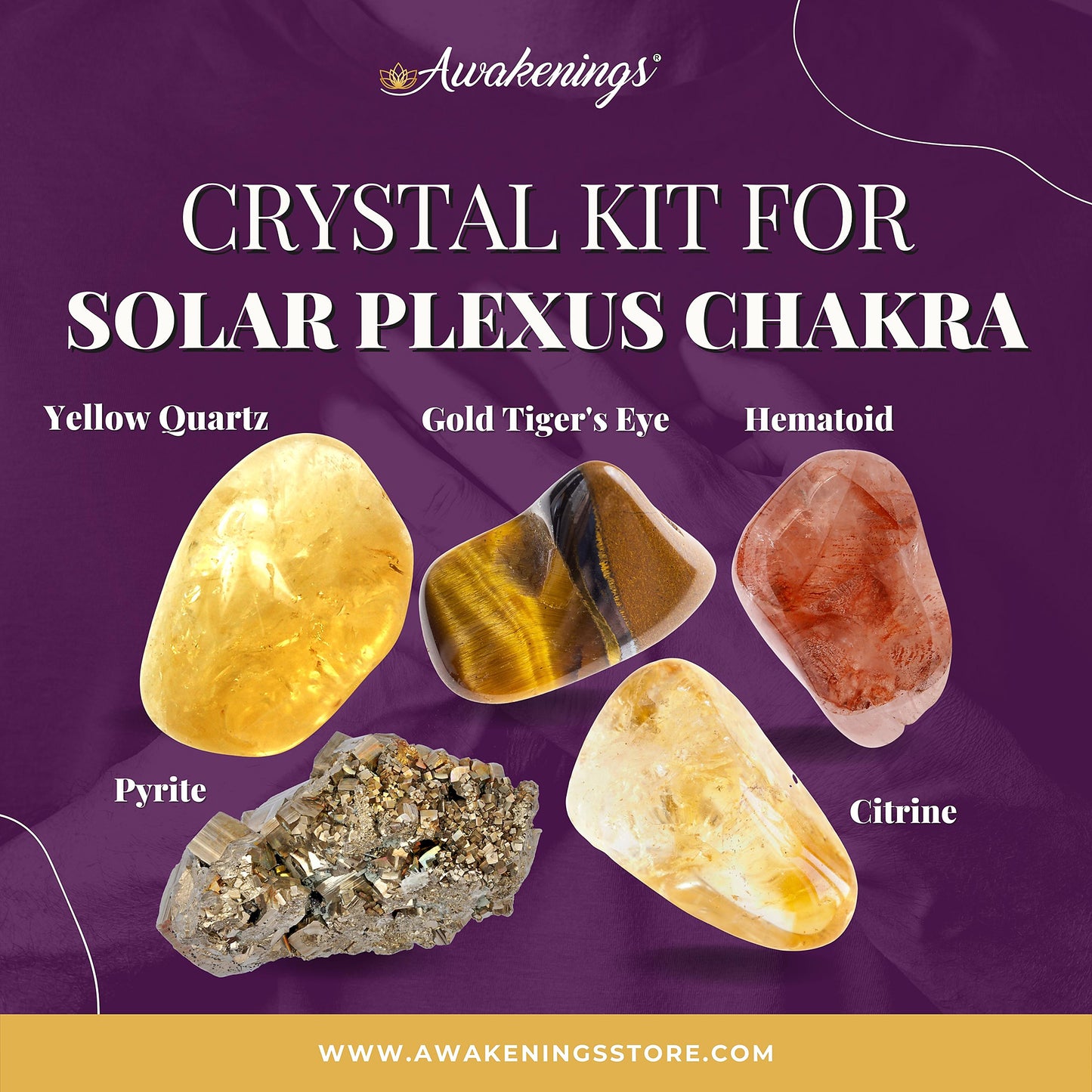 Solar Plexus Chakra Crystal Kit