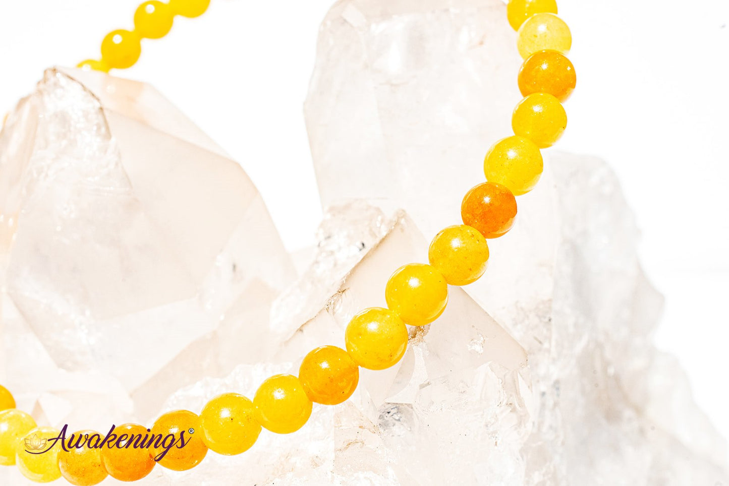 Yellow Jade Bracelet-4mm