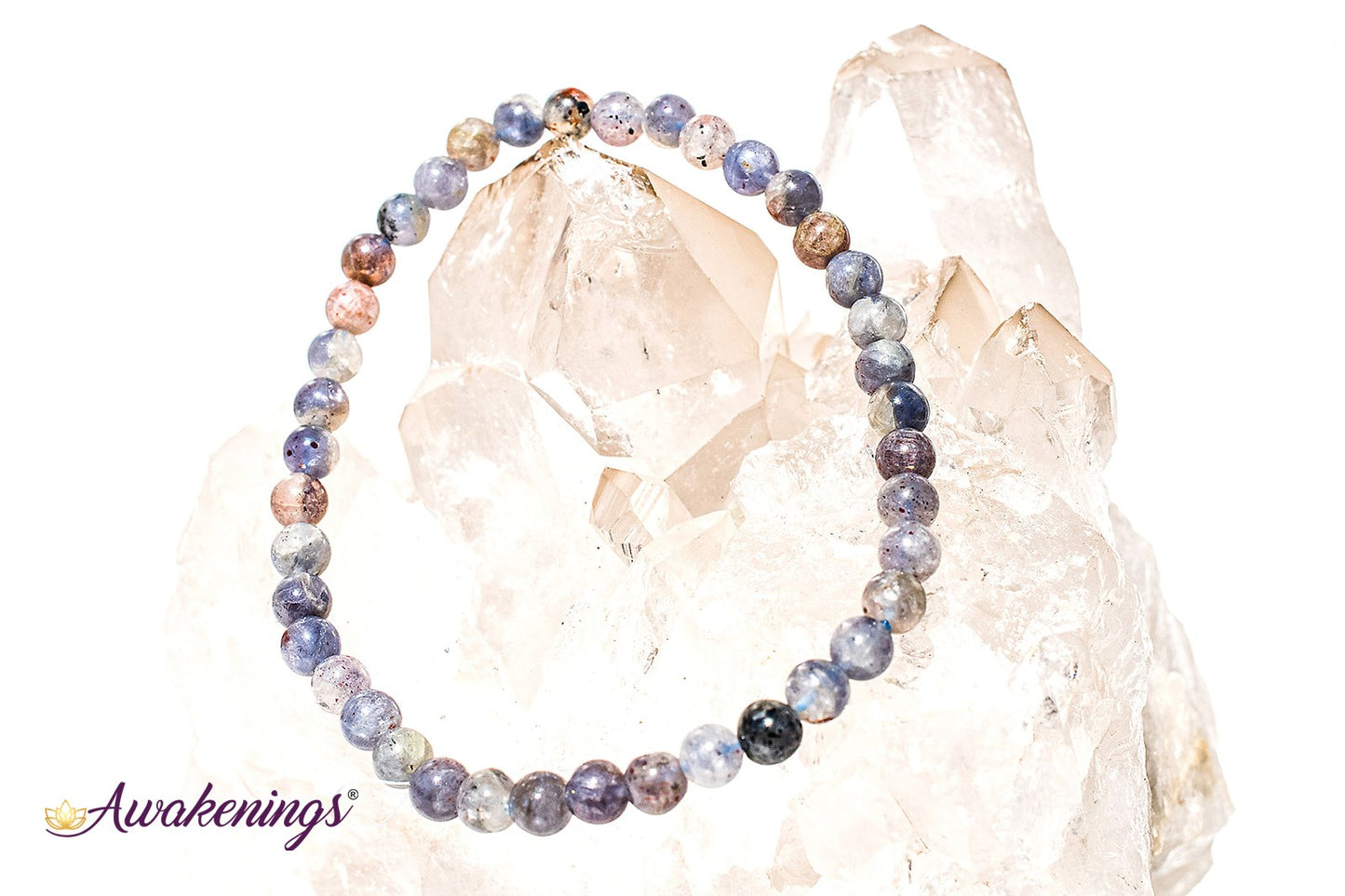 Iolite/Water Sapphire Bracelet-4mm