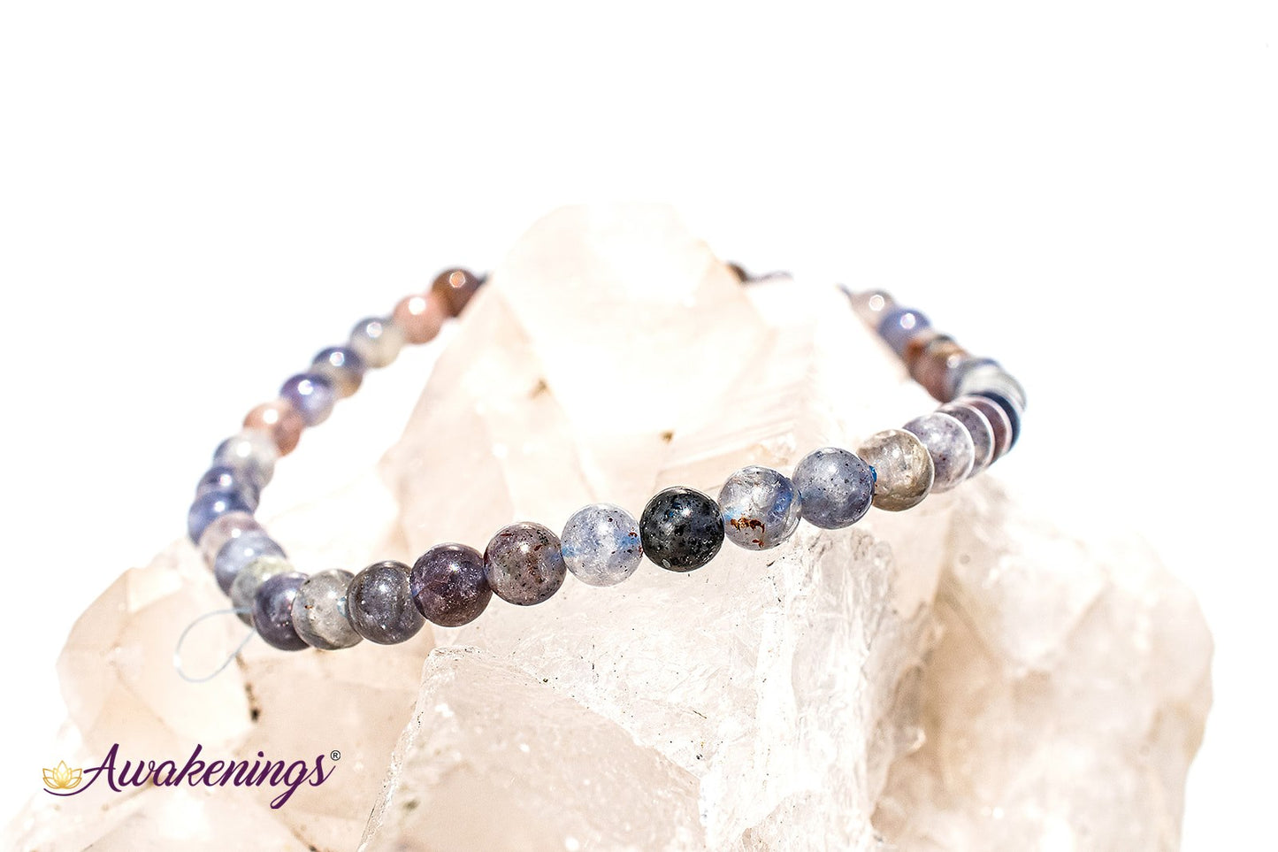 Iolite/Water Sapphire Bracelet-4mm