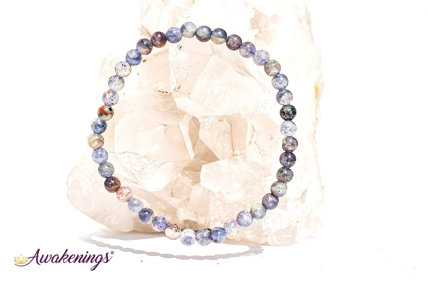 Iolite/Water Sapphire Bracelet-4mm