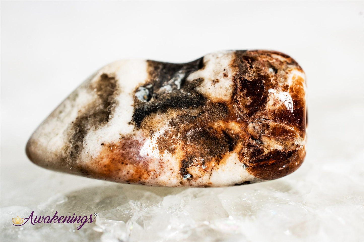 Garnet in Limestone - Tumbled