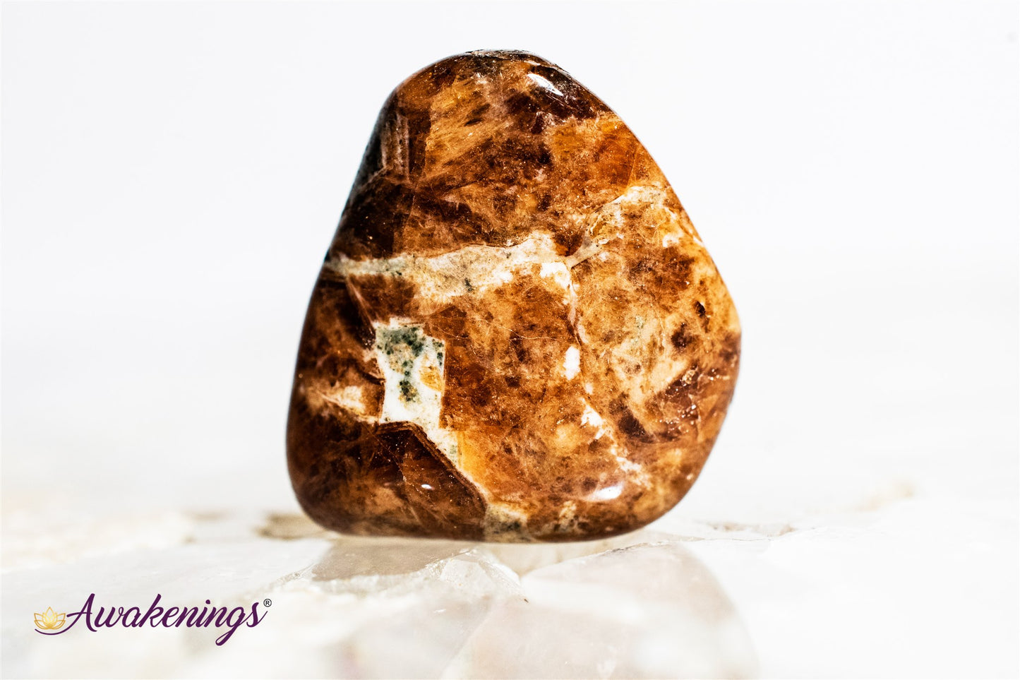 Garnet in Limestone - Tumbled