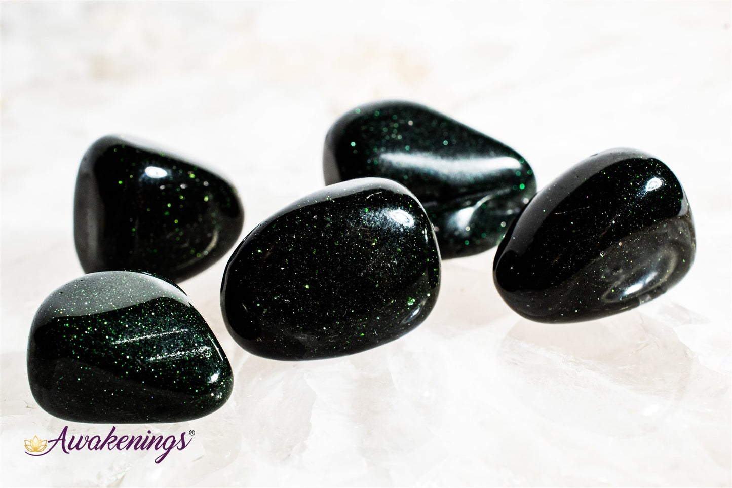 Green Sandstone/Goldstone - Tumbled