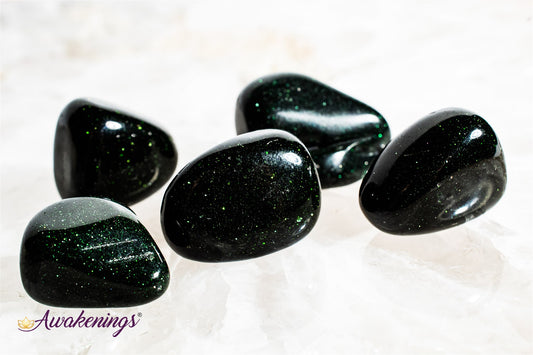 Green Sandstone/Goldstone - Tumbled