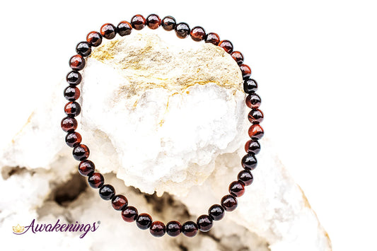 Red Tigers Eye Bracelet-4mm