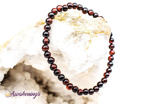 Red Tigers Eye Bracelet-4mm