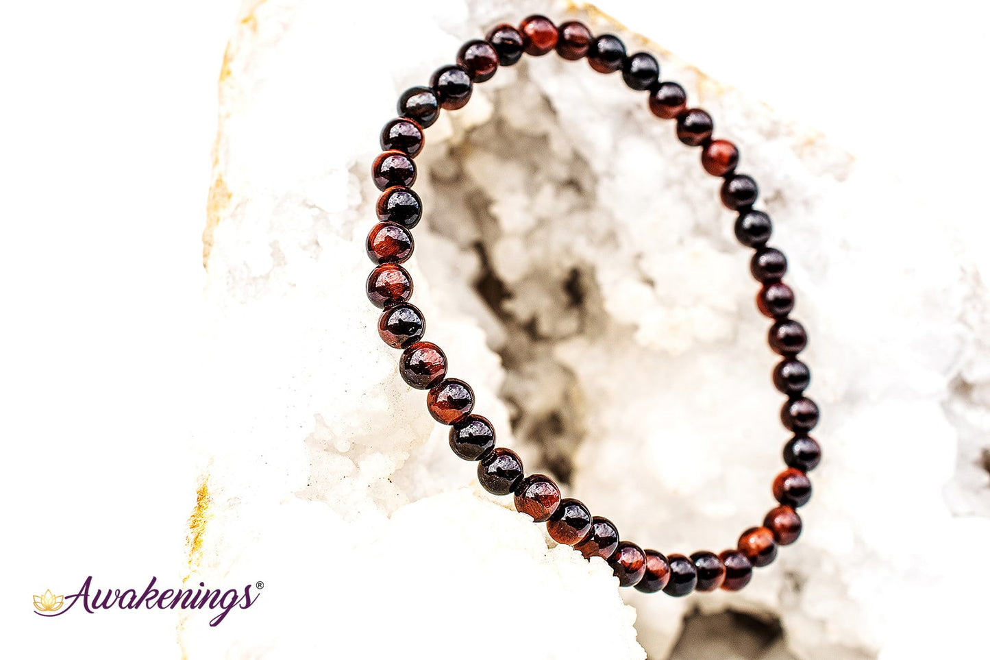 Red Tigers Eye Bracelet-4mm