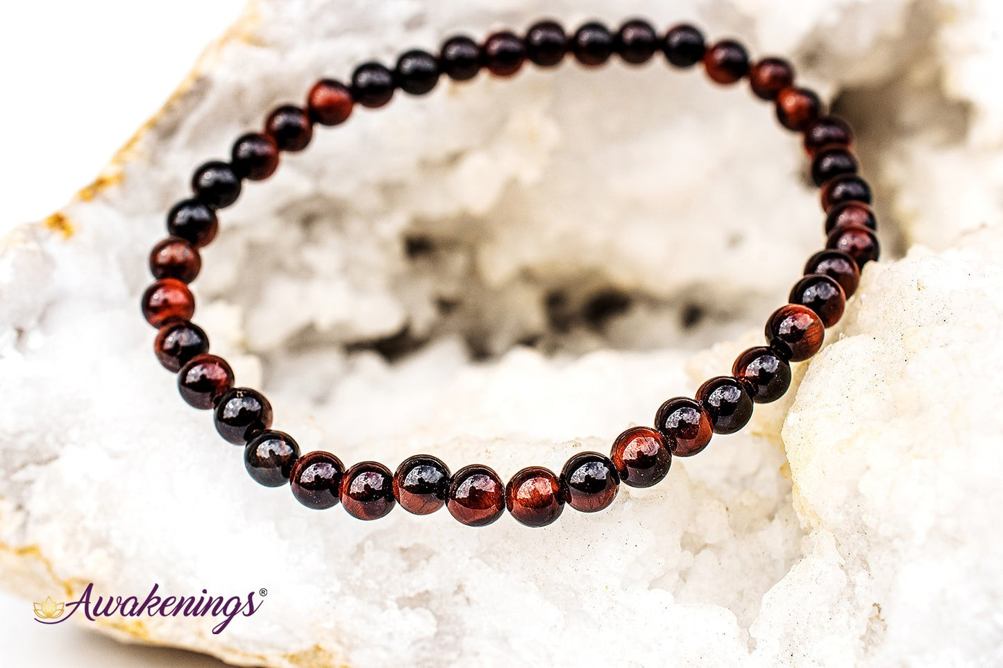 Red Tigers Eye Bracelet-4mm