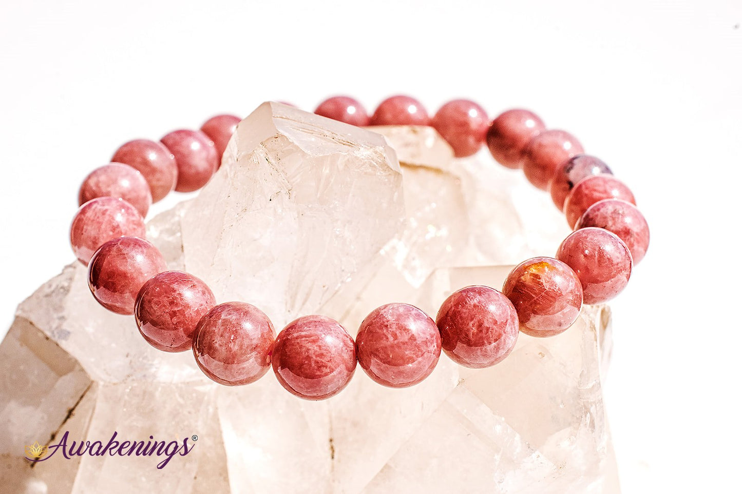 Strawberry Quartz Bracelet- 8mm