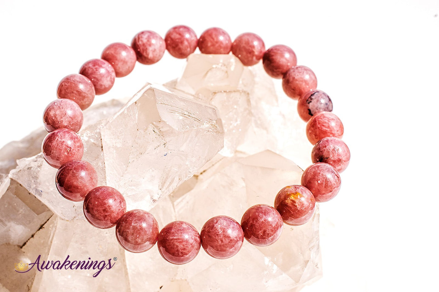 Strawberry Quartz Bracelet- 8mm
