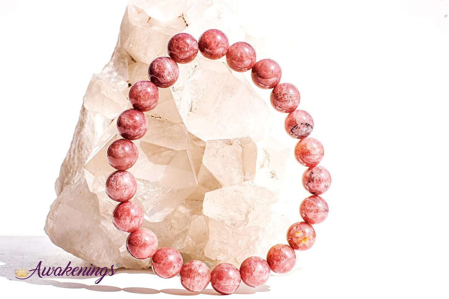 Strawberry Quartz Bracelet- 8mm