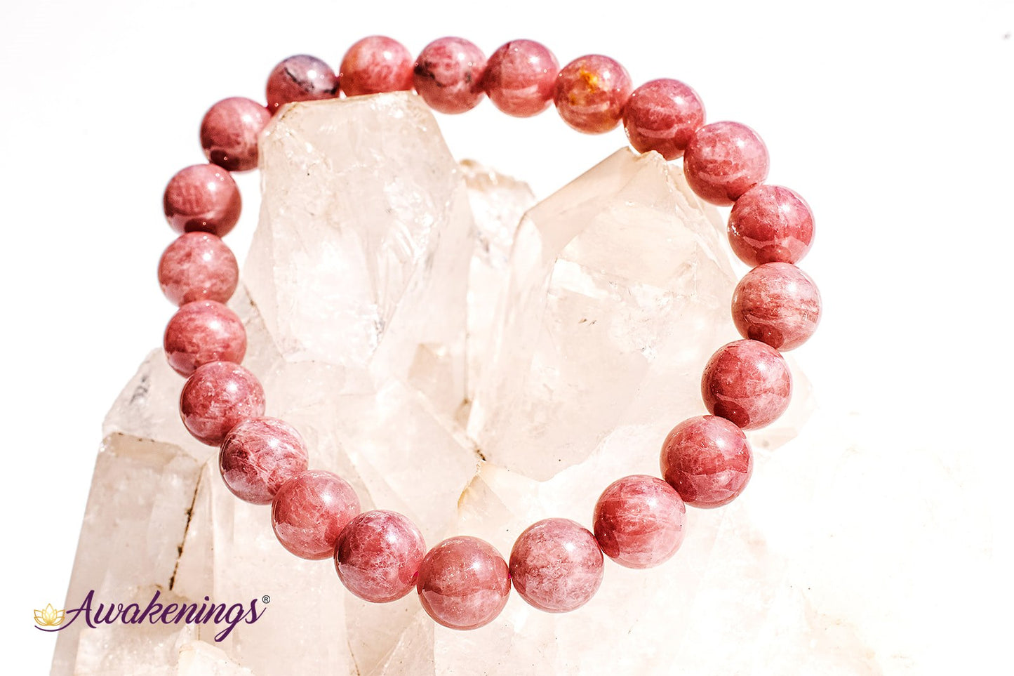 Strawberry Quartz Bracelet- 8mm