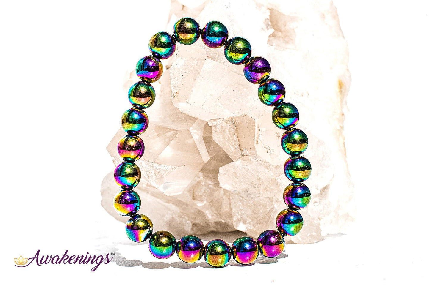 Rainbow Hematite Bracelet- 8mm