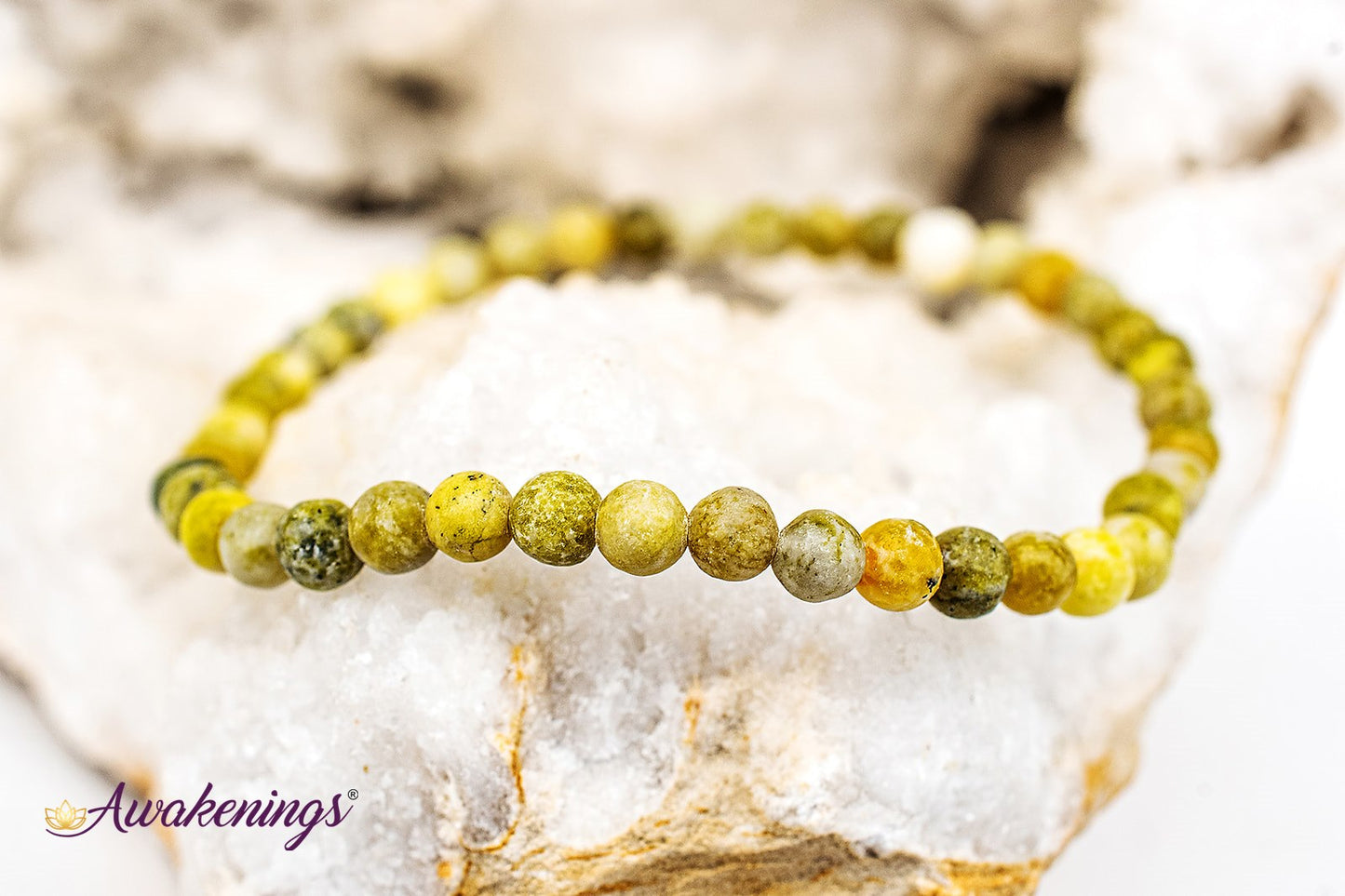 Yellow Turquoise Bracelet-4mm