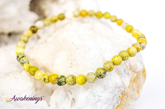 Yellow Turquoise Bracelet-4mm