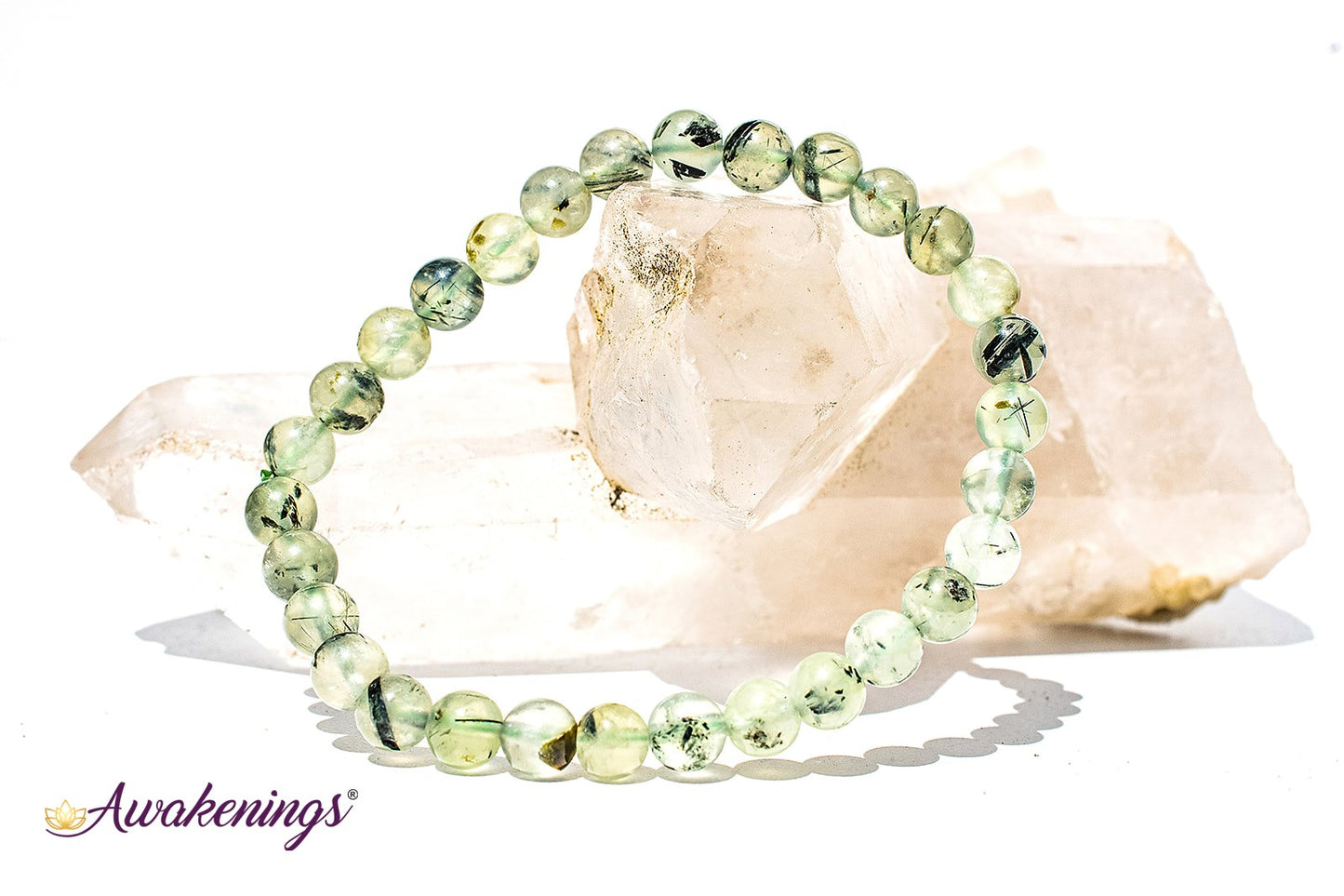 Green Prehnite (with Epidote Inclusions) Bracelet - 6mm
