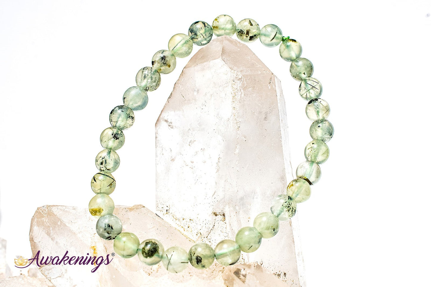 Green Prehnite (with Epidote Inclusions) Bracelet - 6mm