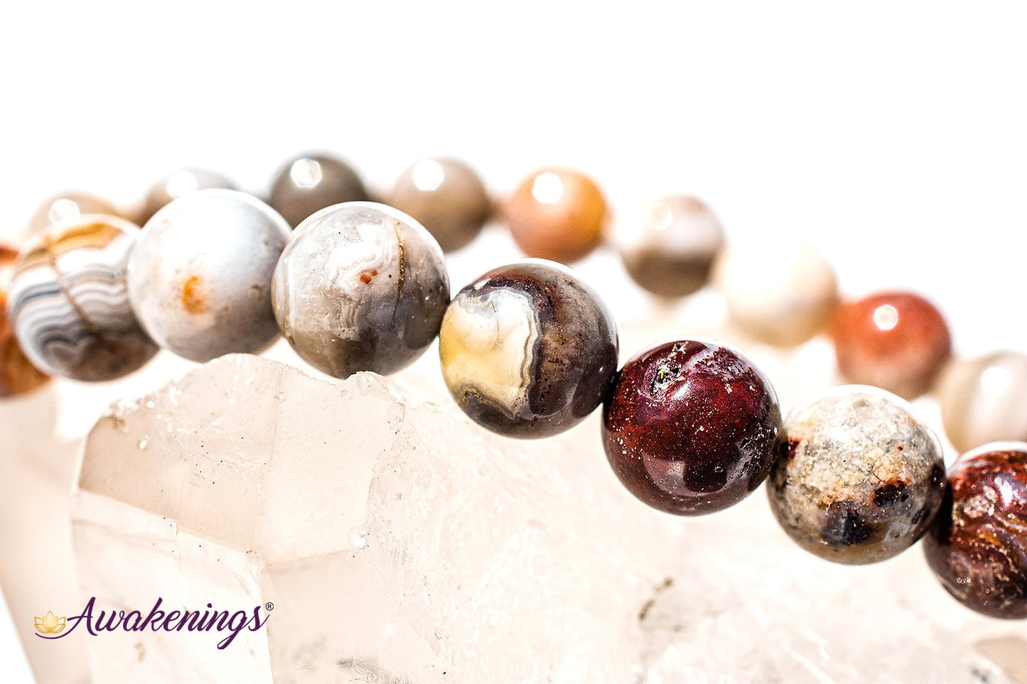 Laguna Lace Agate Bracelet-8mm