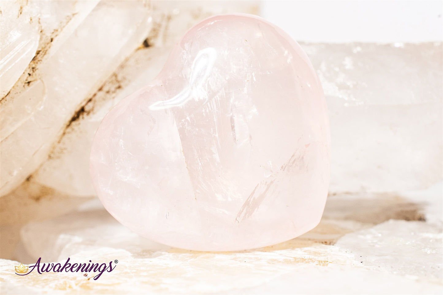 Rose Quartz Heart  - Small (1")