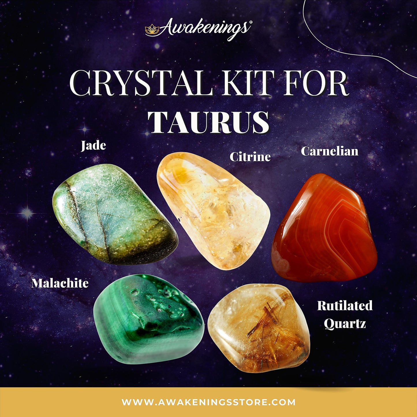 Taurus Zodiac Crystal Kit