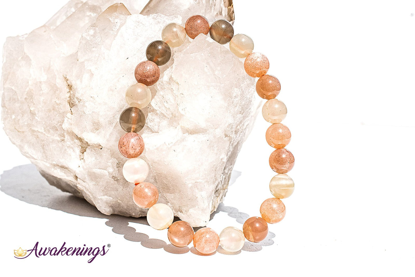 Multi-Color Moonstone Bracelet-8mm