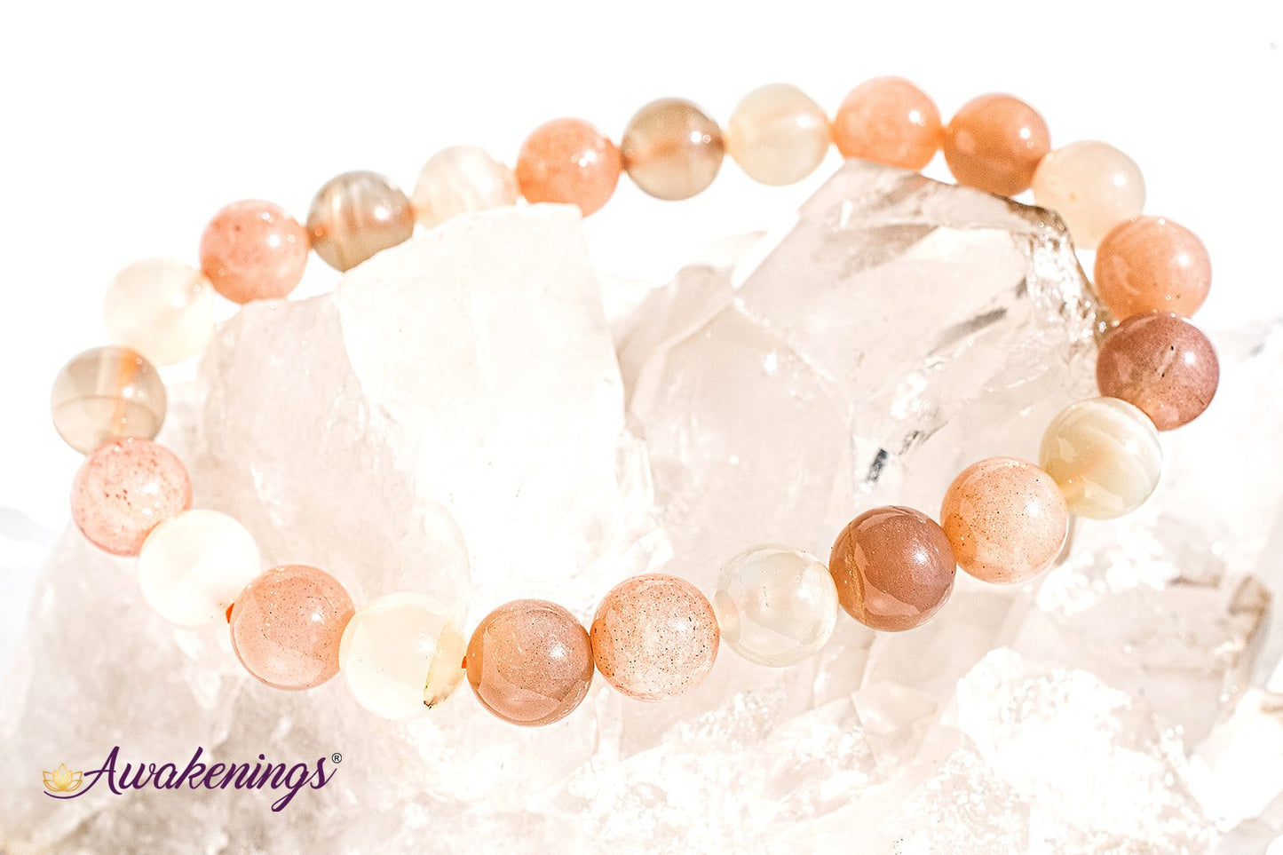 Multi-Color Moonstone Bracelet-8mm