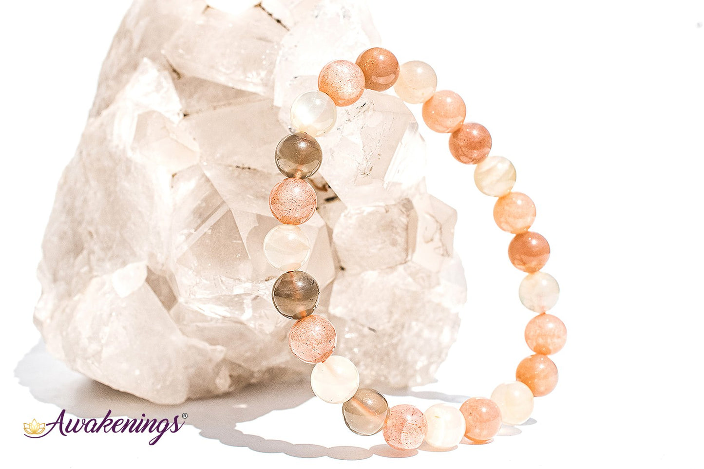 Multi-Color Moonstone Bracelet-8mm