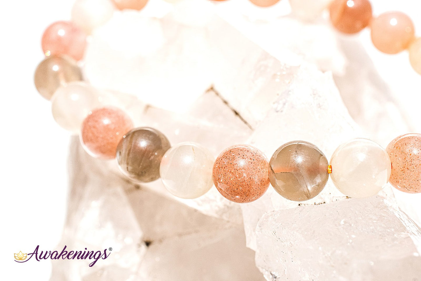 Multi-Color Moonstone Bracelet-8mm