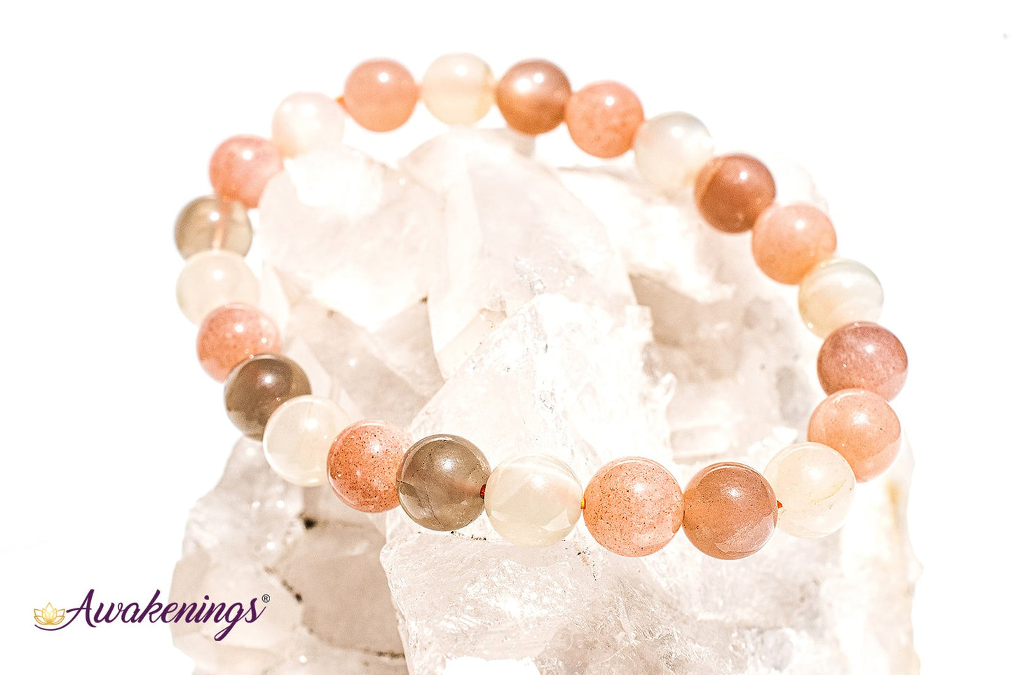 Multi-Color Moonstone Bracelet-8mm