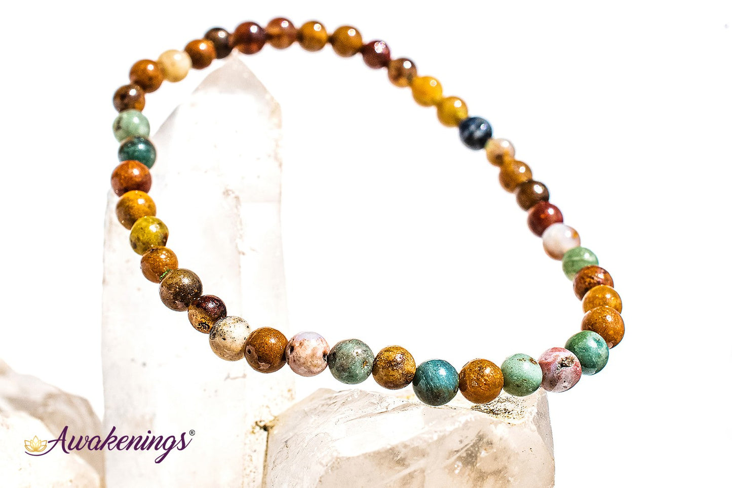 Ocean Jasper/Sea Sediment Bracelet-4mm