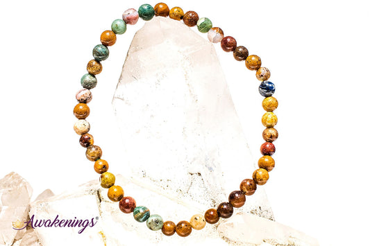 Ocean Jasper/Sea Sediment Bracelet-4mm