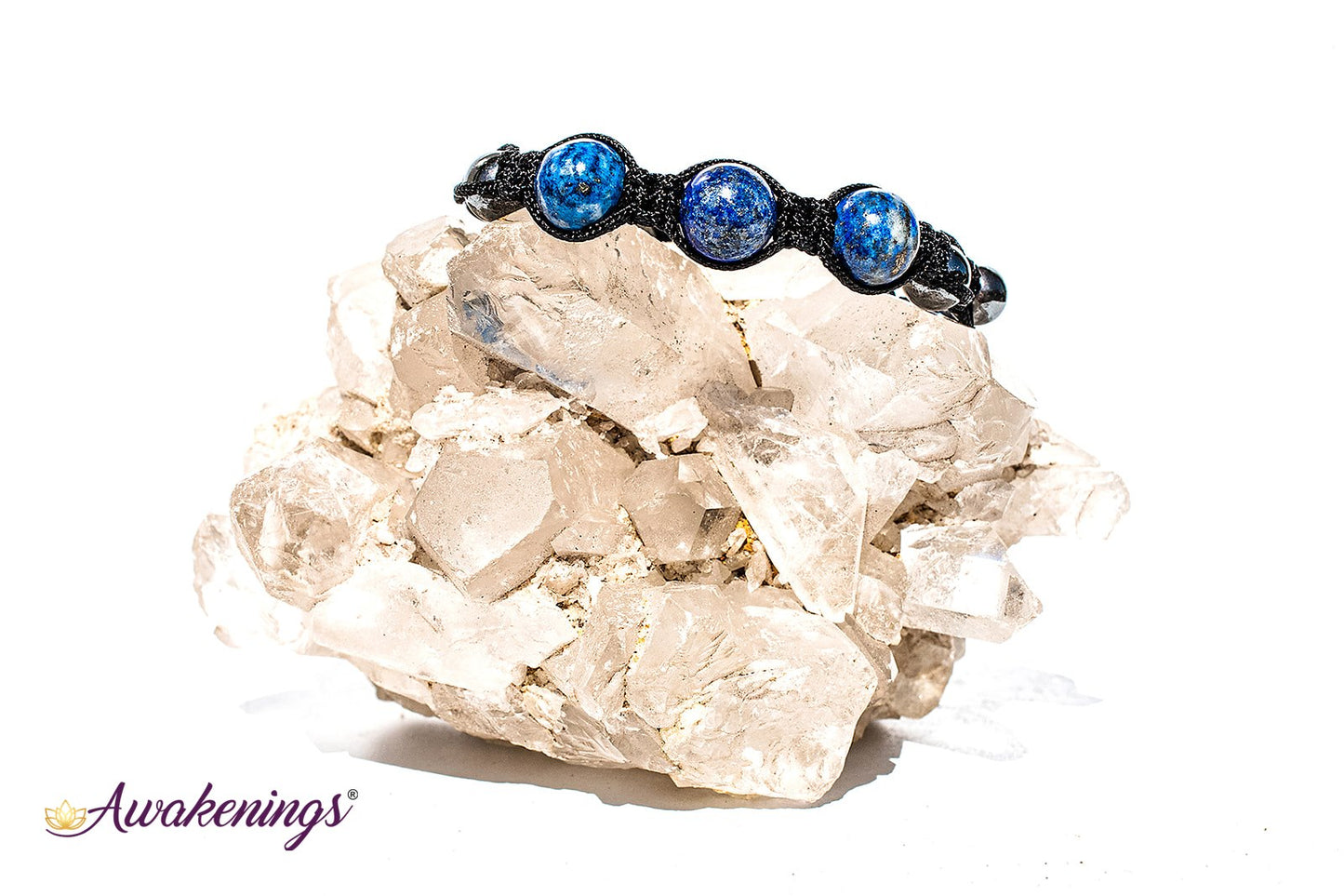 Lapis Lazuli & Hematite Bracelet-Shamballa Paracord