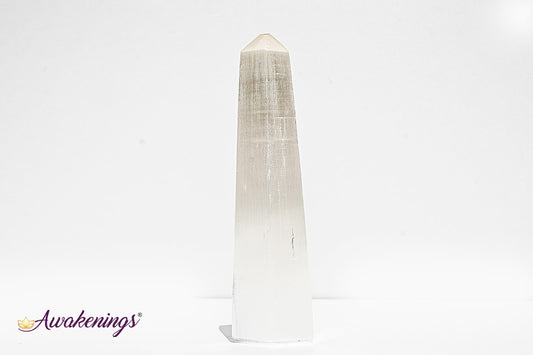 Selenite/Satin Spar Hexagon Tower