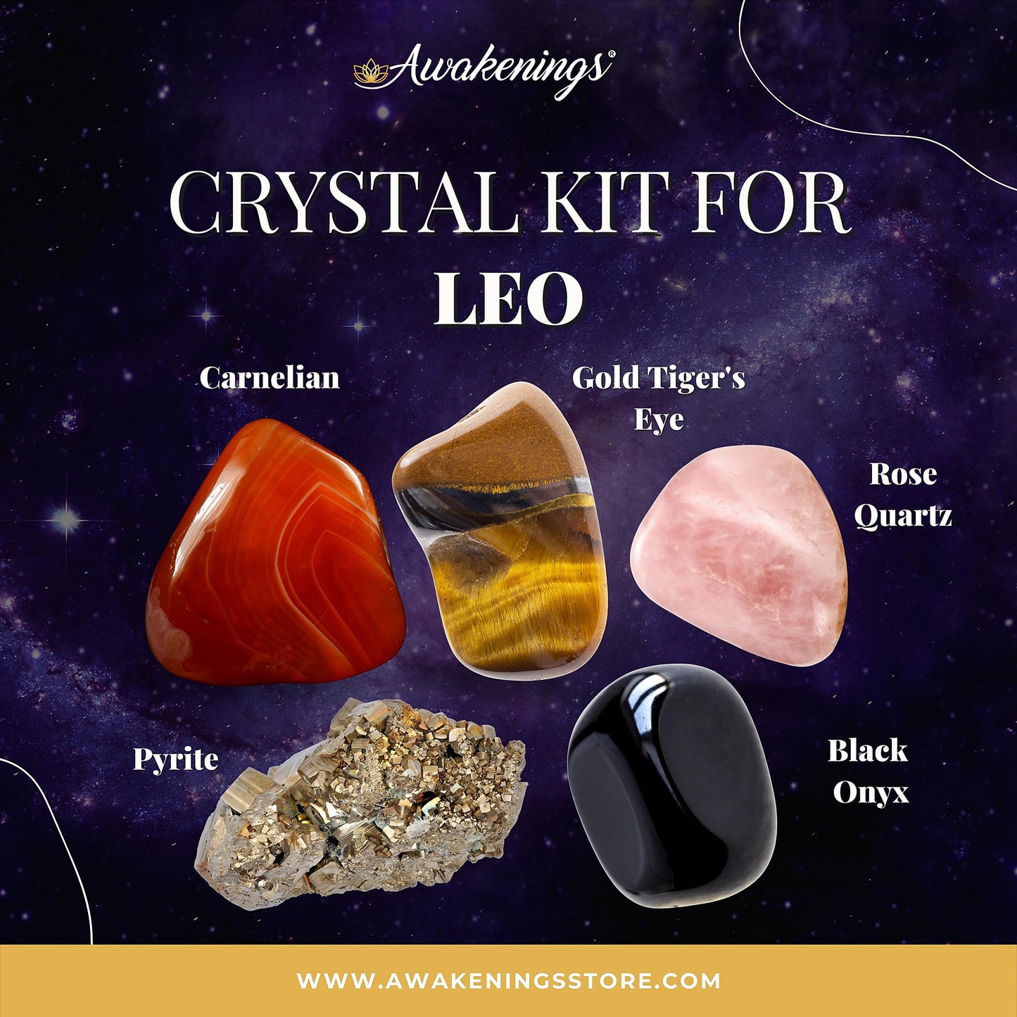 Leo Zodiac Crystal Kit