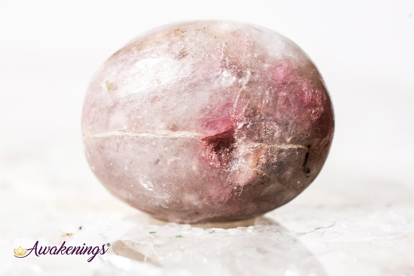 Pink/Ruby Tourmaline in Lepidolite - Tumbled