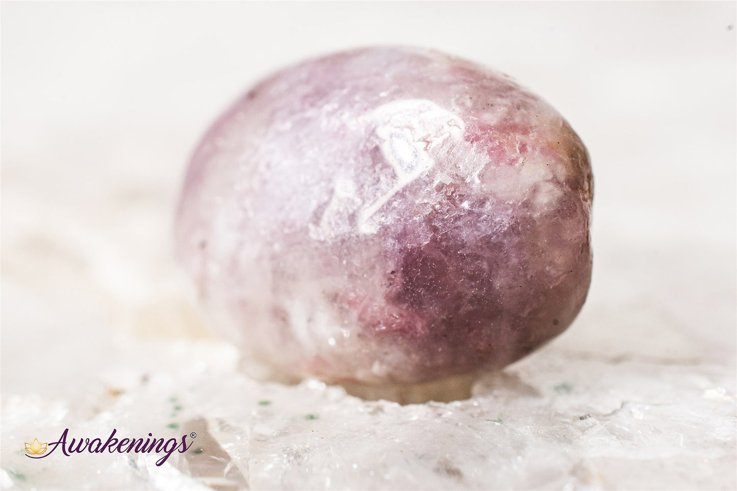 Pink/Ruby Tourmaline in Lepidolite - Tumbled