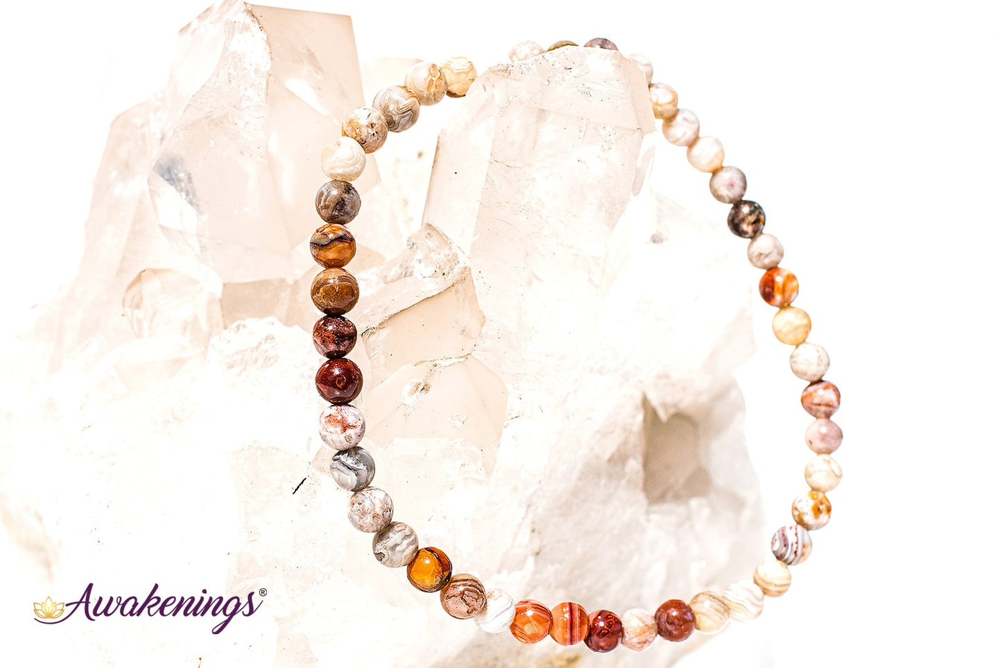Laguna Lace Agate Bracelet - 4mm