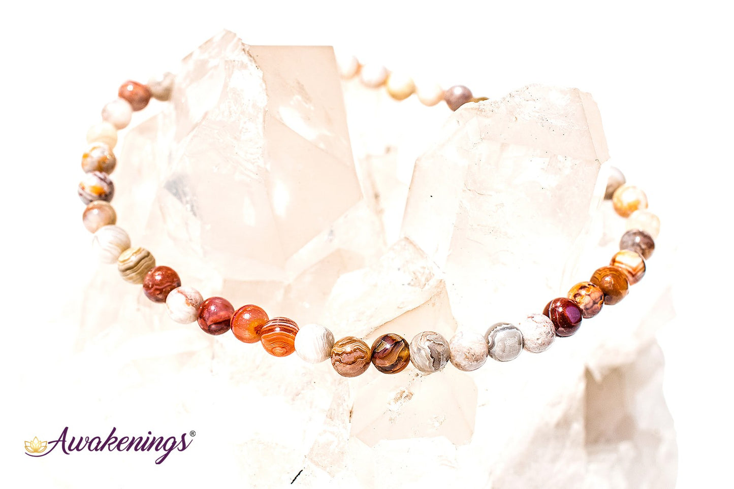 Laguna Lace Agate Bracelet - 4mm
