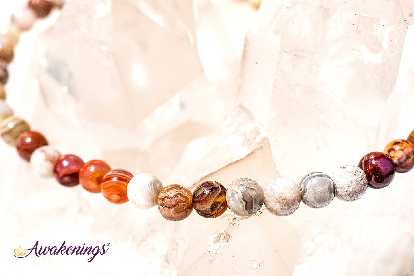 Laguna Lace Agate Bracelet - 4mm