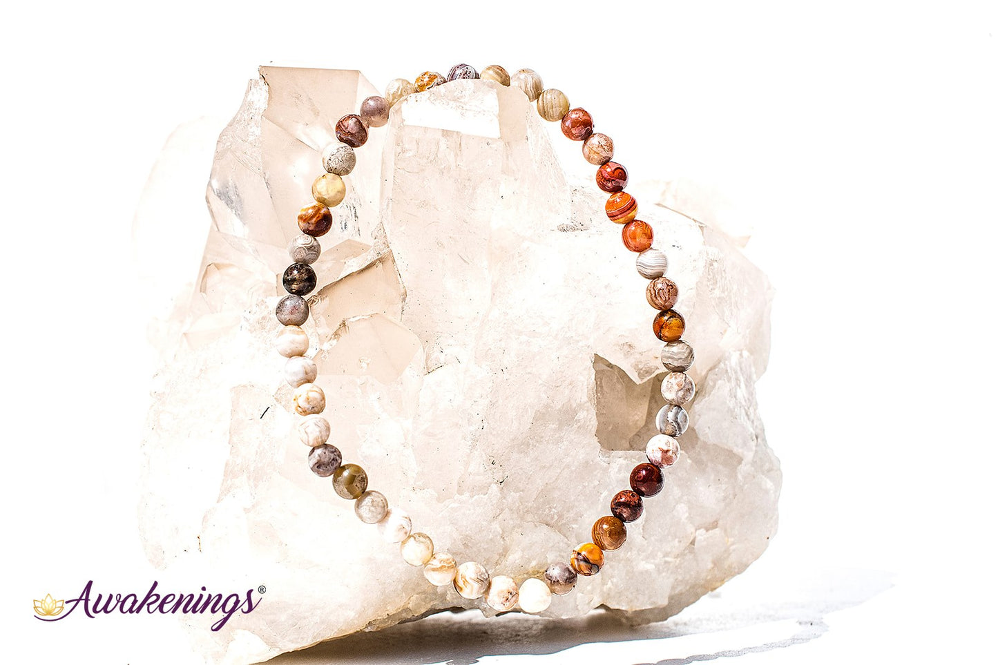Laguna Lace Agate Bracelet - 4mm