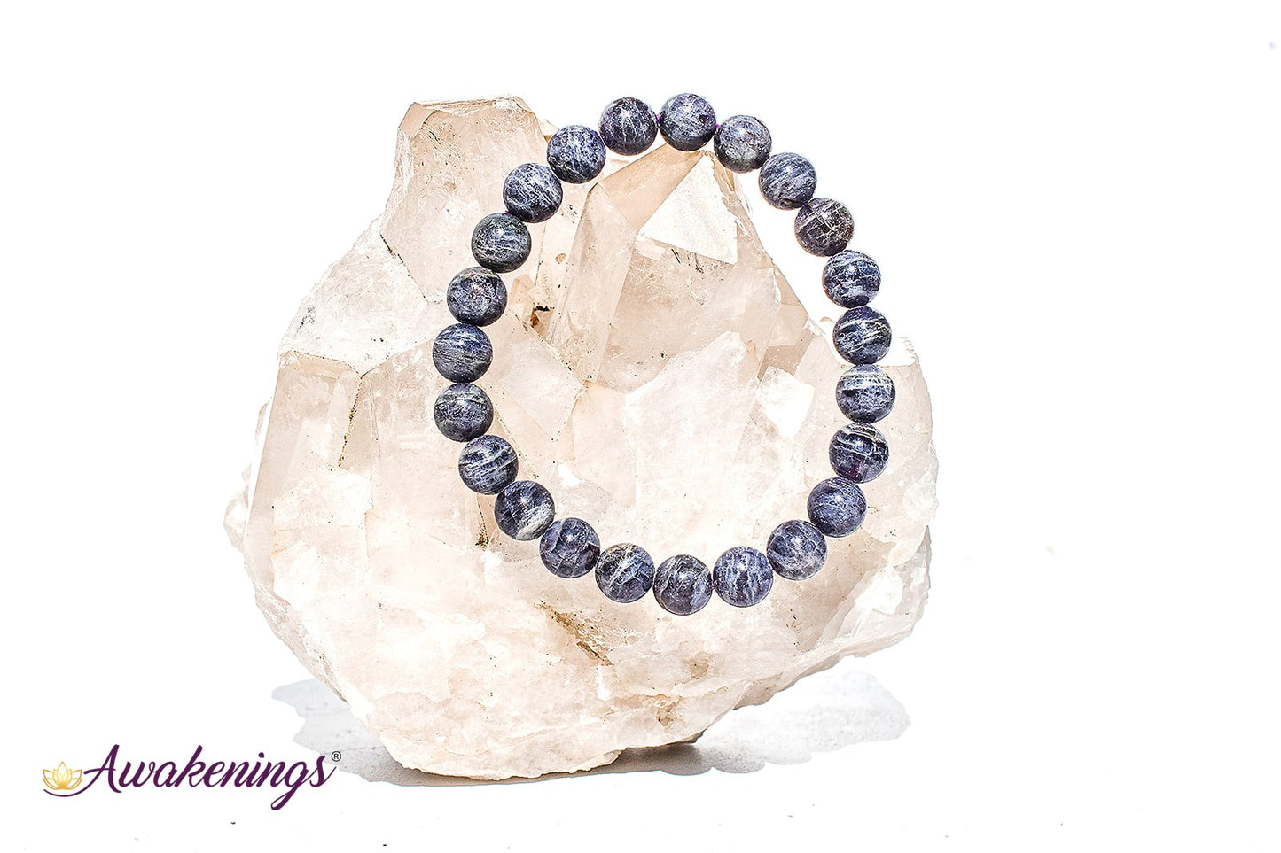Iolite/Water Sapphire Bracelet-7-8mm