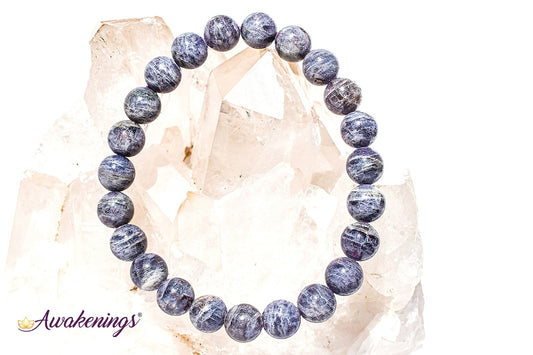 Iolite/Water Sapphire Bracelet-7-8mm